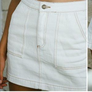 Halo denim mini skirt